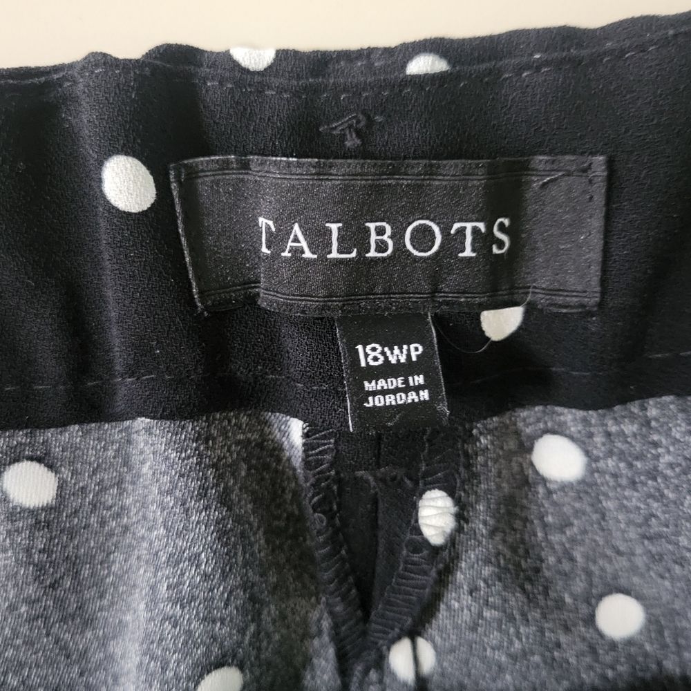 Talbots Navy Dotty Print Capris Pant View 3